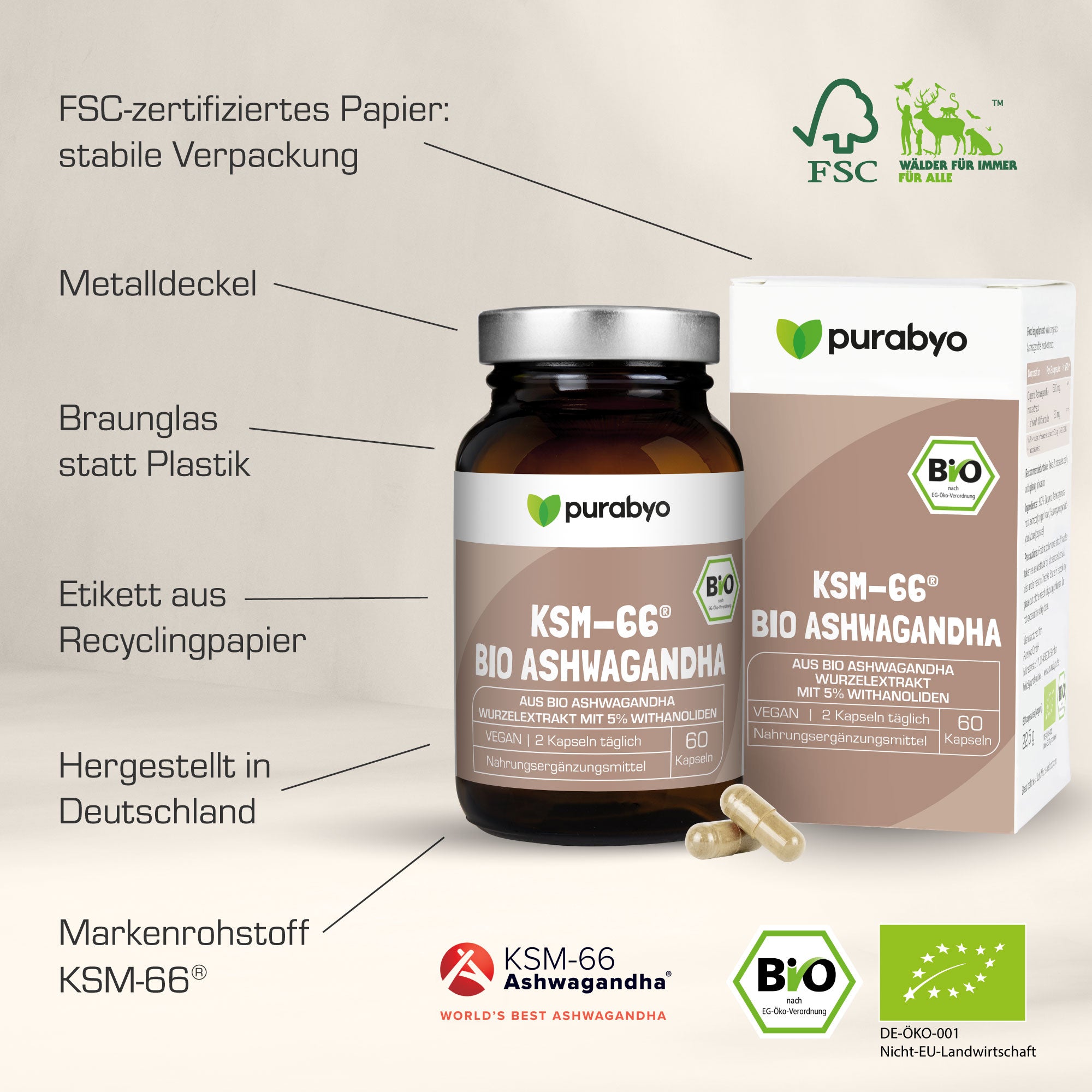 Bio Ashwagandha Kapseln