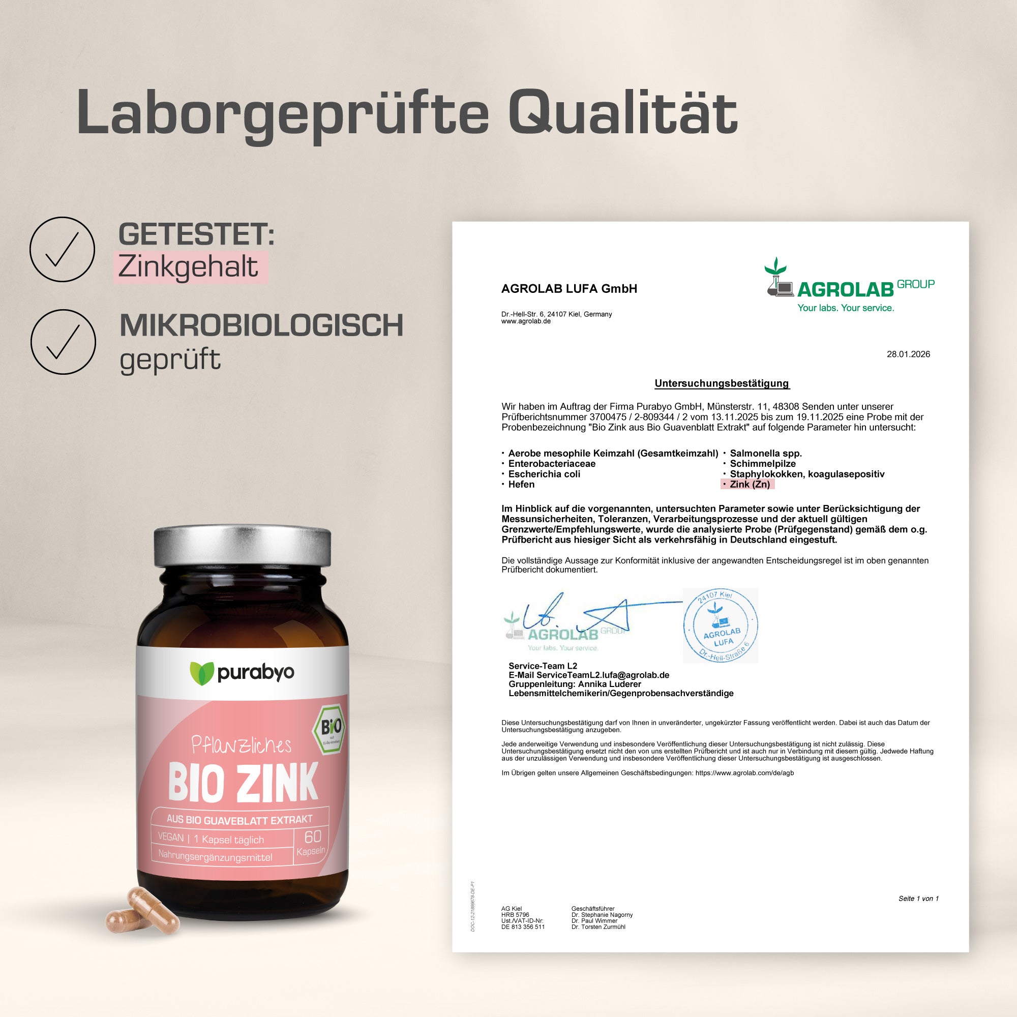 Pflanzliches Bio Zink