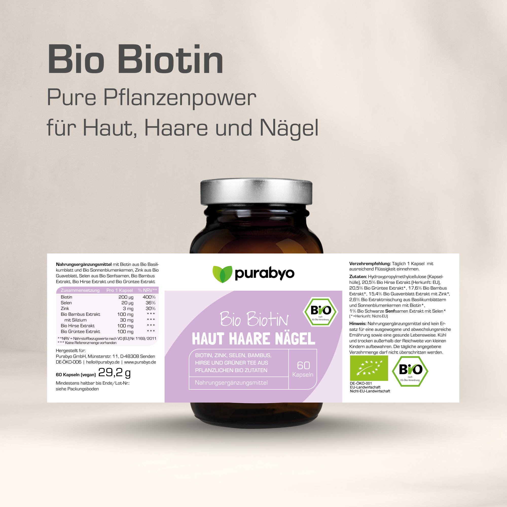 BIO BIOTIN Haut, Haare, Nägel