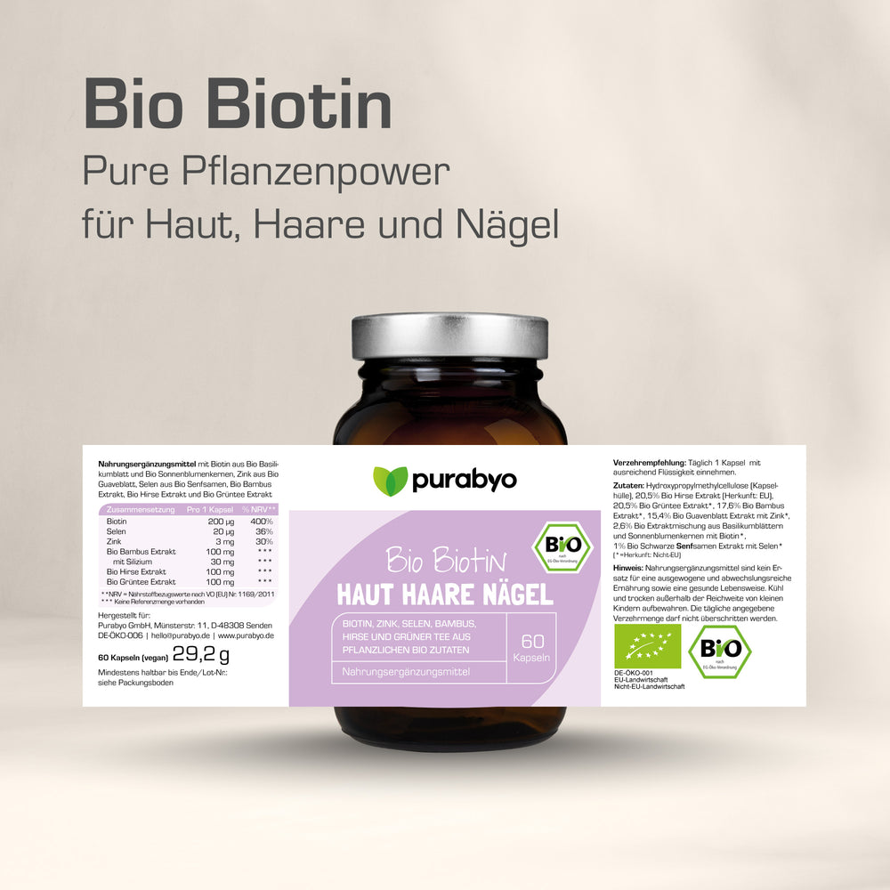 Bio Biotin - Haut, Haare, Nägel