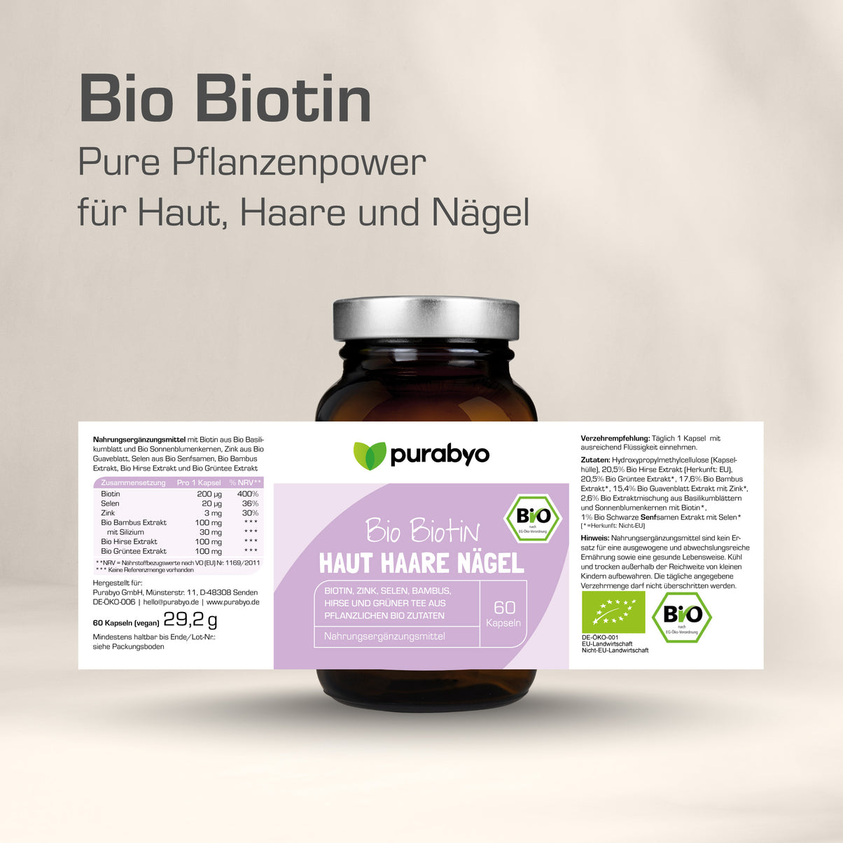 BIO BIOTIN Haut, Haare, Nägel