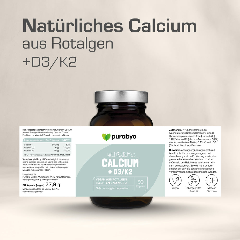 NATÜRLICHES CALCIUM + D3/K2