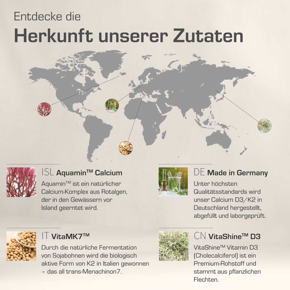 NATÜRLICHES CALCIUM + D3/K2