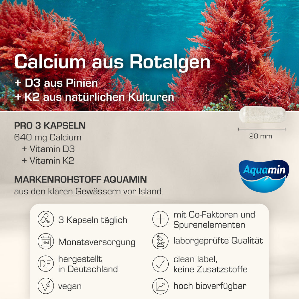 Natürliches Calcium + D3/K2