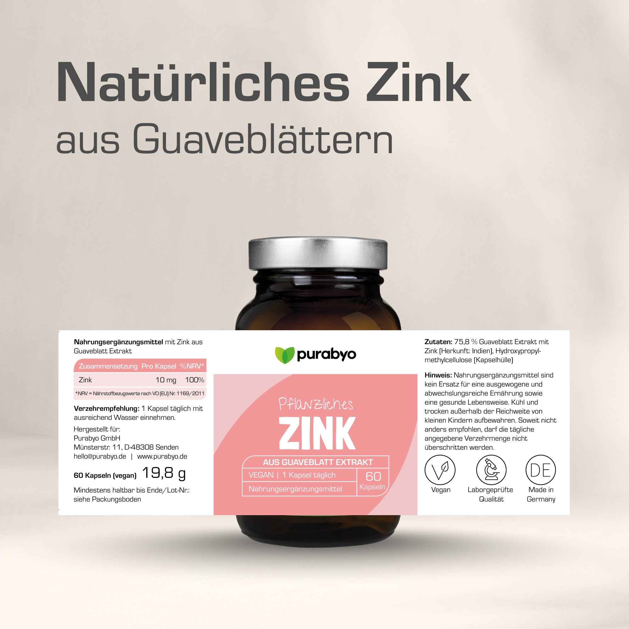 ZINK KAPSELN PFLANZLICH