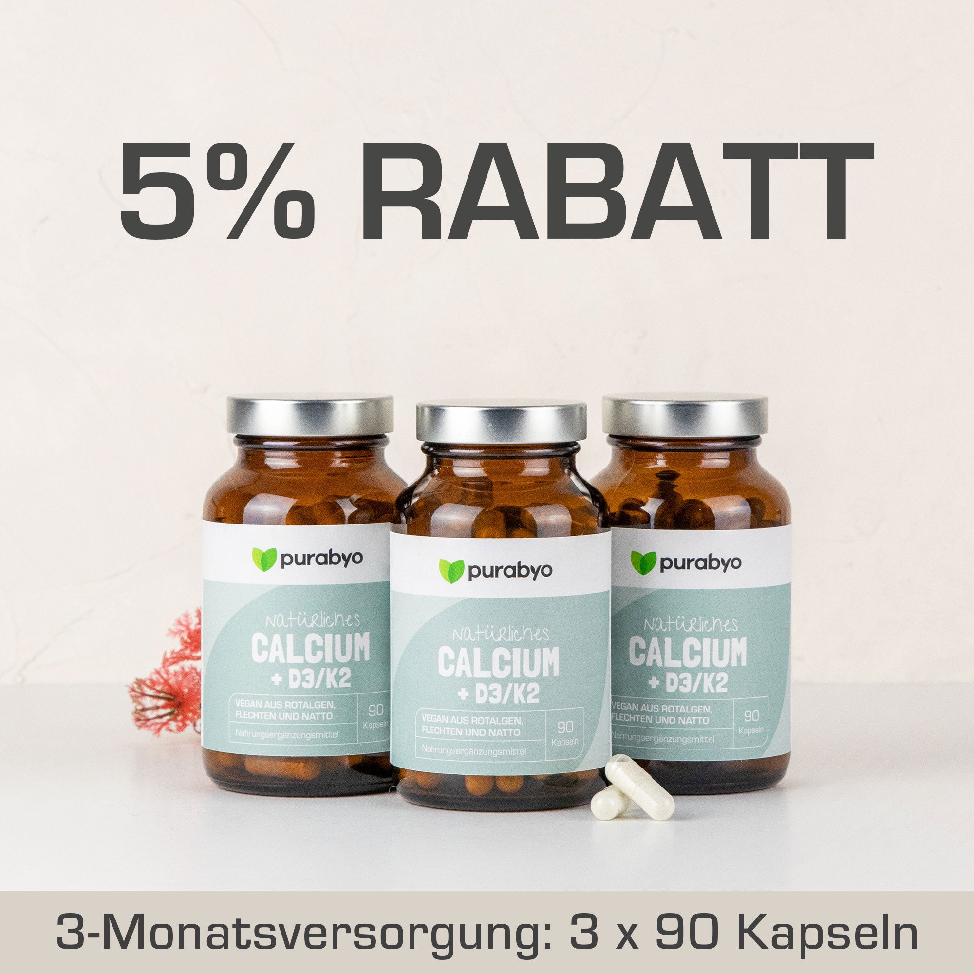 NATÜRLICHES CALCIUM + D3/K2