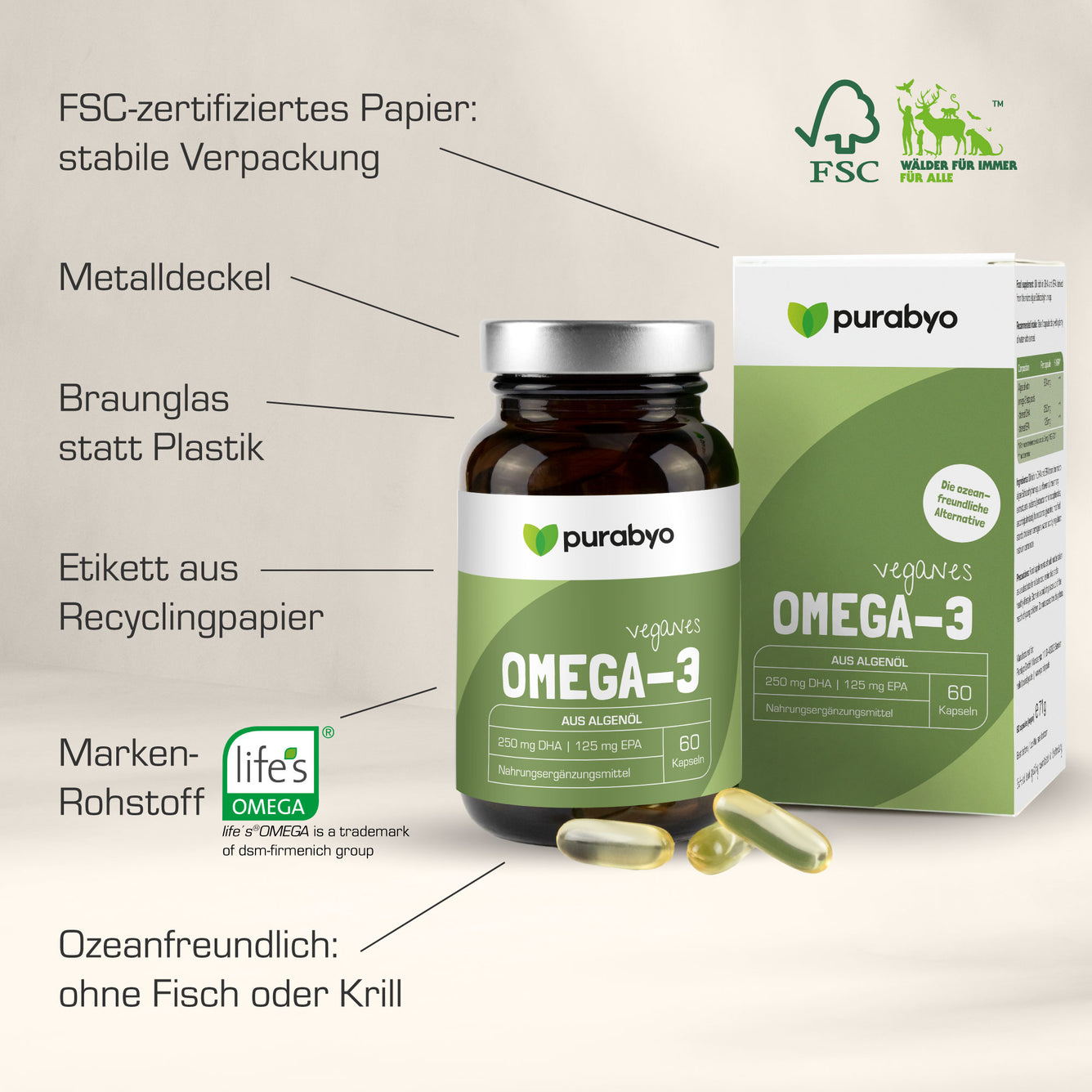 Omega-3 Algenöl