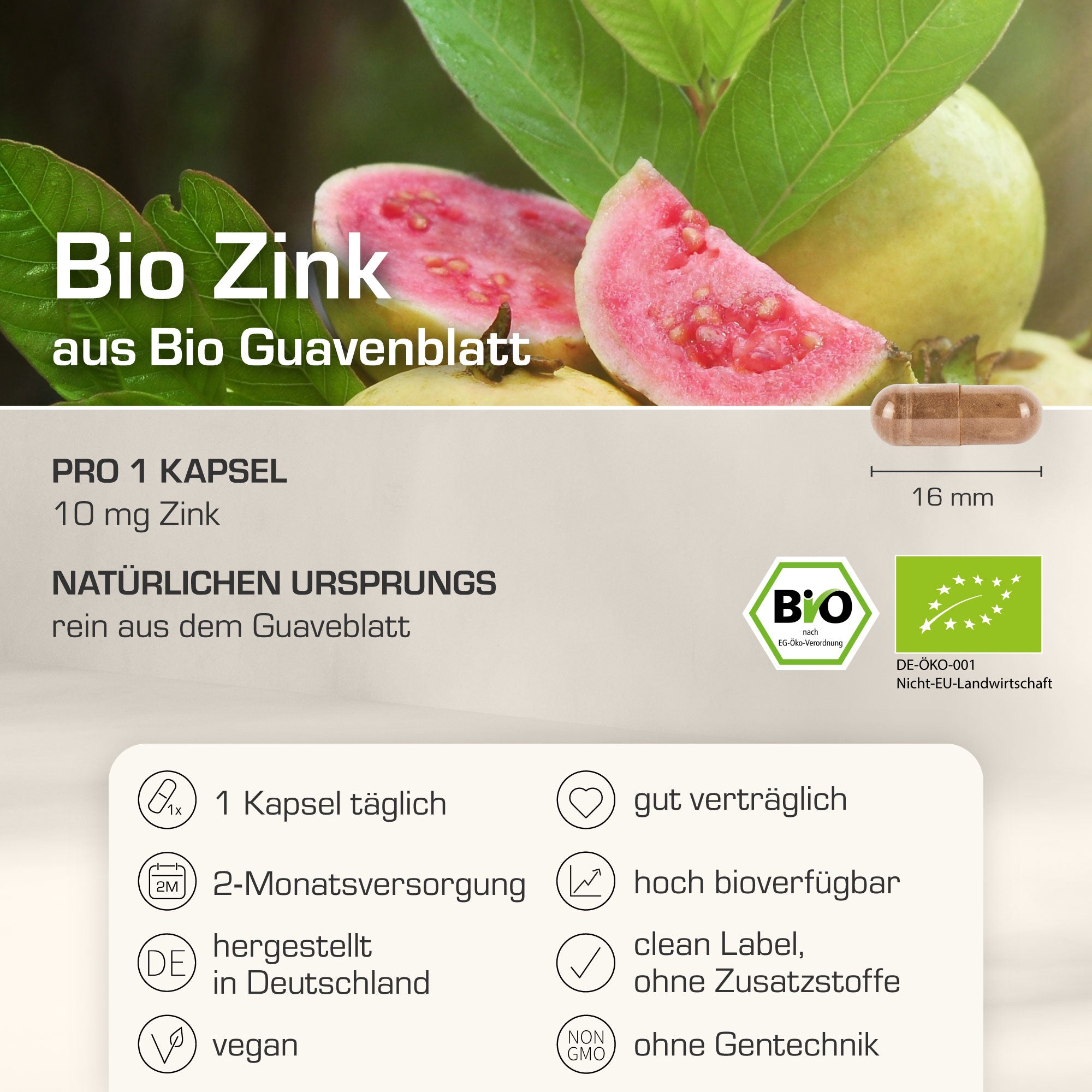 Pflanzliches Bio Zink