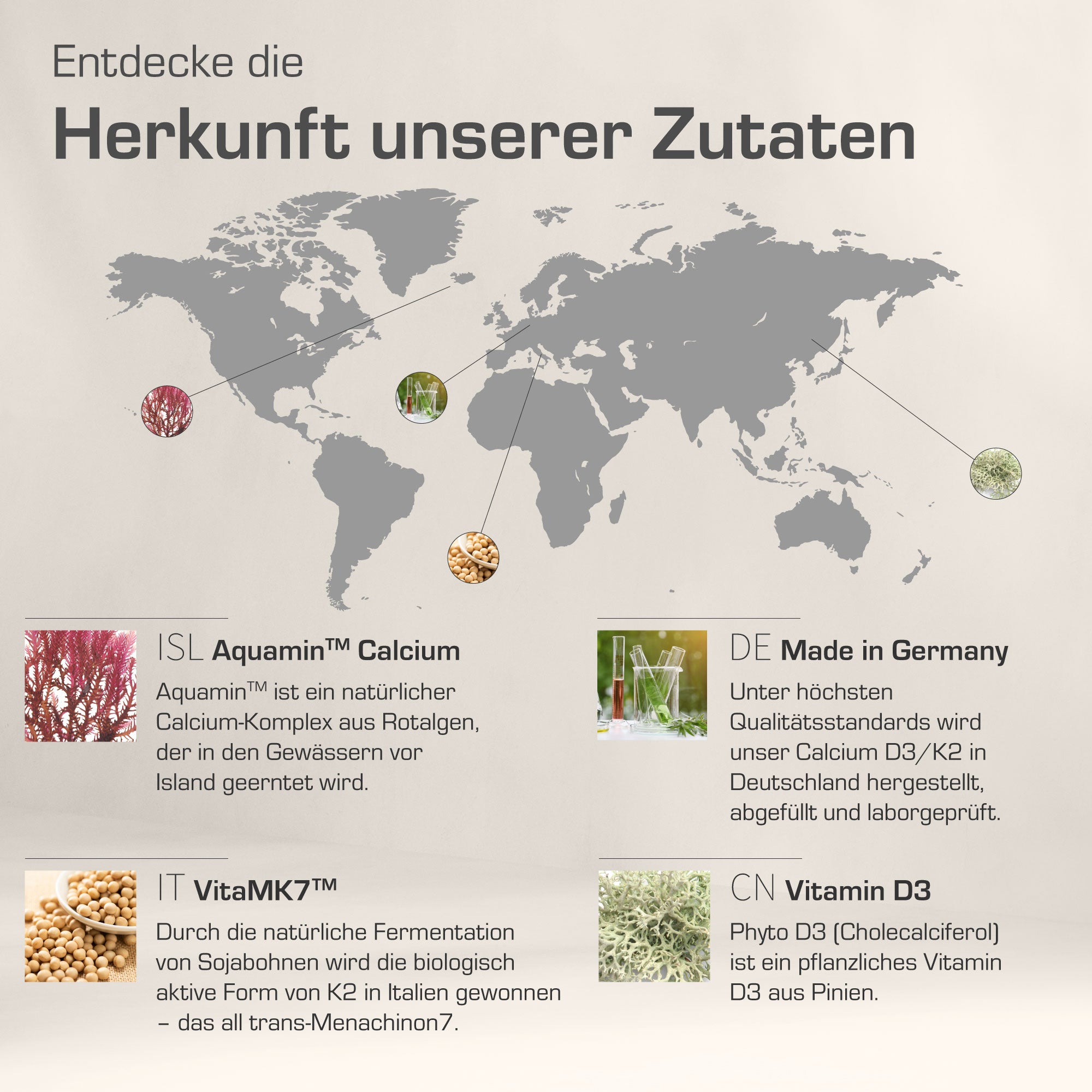 Natürliches Calcium + D3/K2