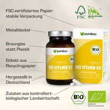 Lade das Bild in den Galerie-Viewer, BIO VITAMIN D3 KAPSELN
