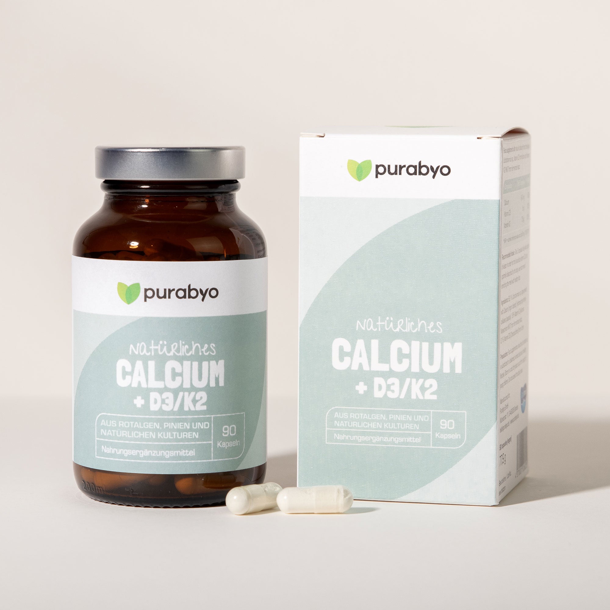 Natürliches Calcium + D3/K2